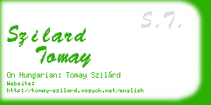 szilard tomay business card