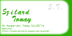 szilard tomay business card